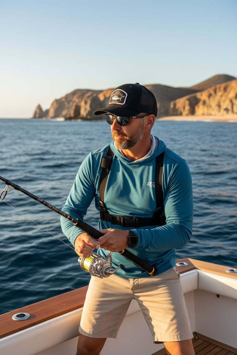 Gorra negra Fresh Tuna pesca premium Los Cabos Cabostyle