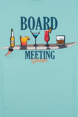 Playera Aqua BOARD MEETING 100% Algodón | Cabostyle