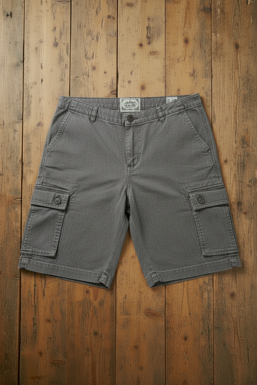 Bermuda cargo ZIPPERS gris para hombre de estilo casual y funcional