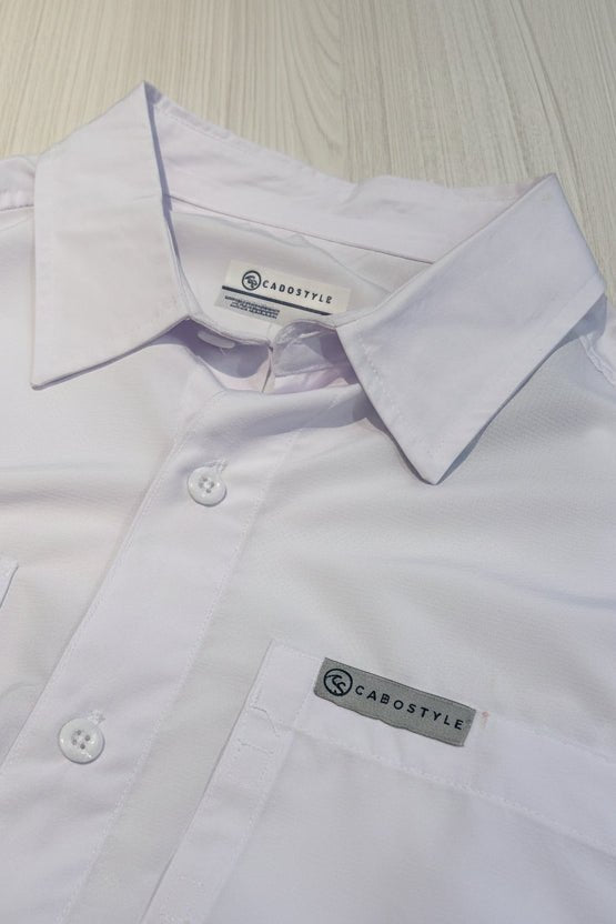 Camisa TERRAIN Relax Fit | Pesca y Protección Solar | Blanca - Cabostyle Store