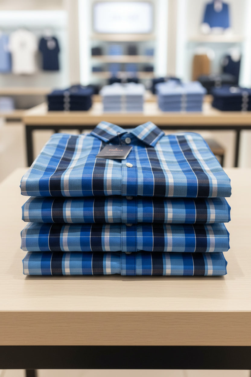 Camisa slim fit de manga larga de la marca Instyle Fitters en color amarillo con diseño de banana, ajustada y moderna.