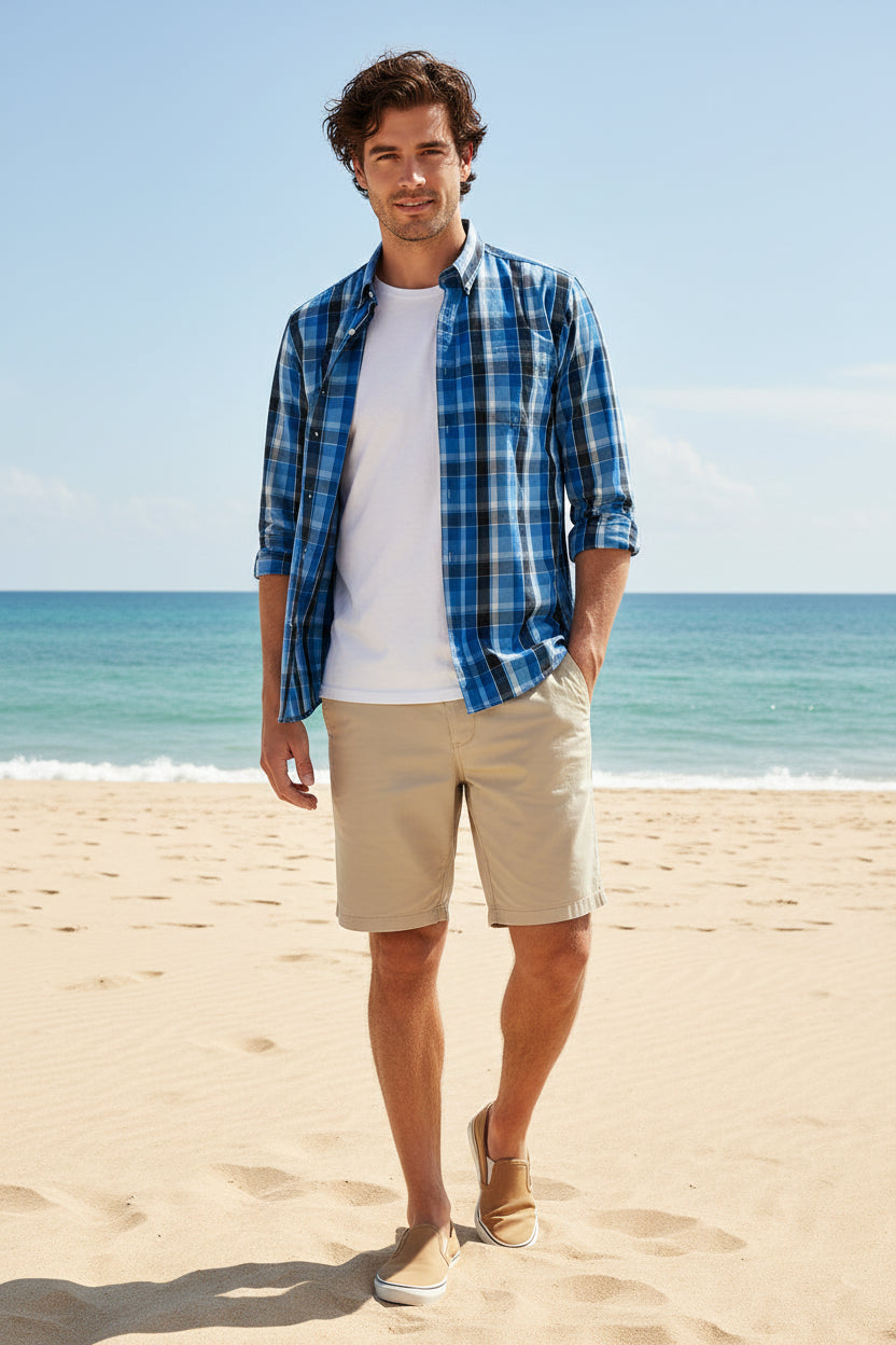 Camisa de manga larga BANANA Slim Fit de Instyle Fitters, estilo ajustado y moderno en tela de calidad.