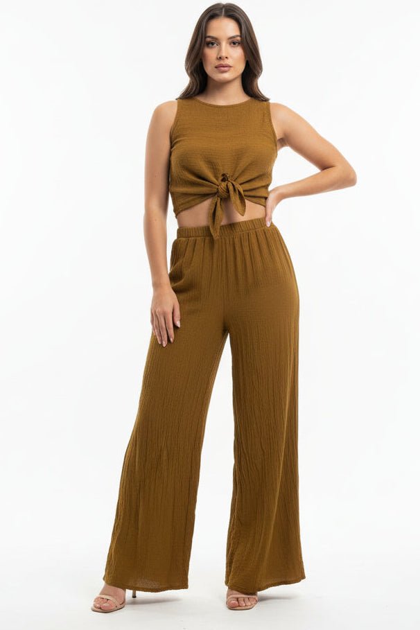 Pantalón OBREGÓN en Manta Adobe para Dama | Only Cabo® - Cabostyle Store