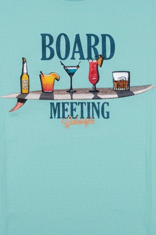 Playera Aqua BOARD MEETING 100% Algodón | Cabostyle - Cabostyle Store