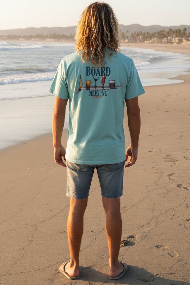 Playera Aqua BOARD MEETING 100% Algodón | Cabostyle - Cabostyle Store