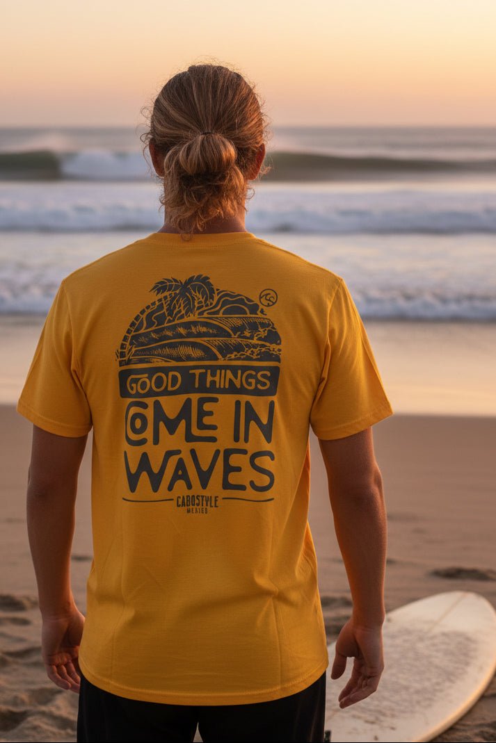 Playera Blanca COME IN WAVES 100% Algodón | Cabostyle - Cabostyle Store
