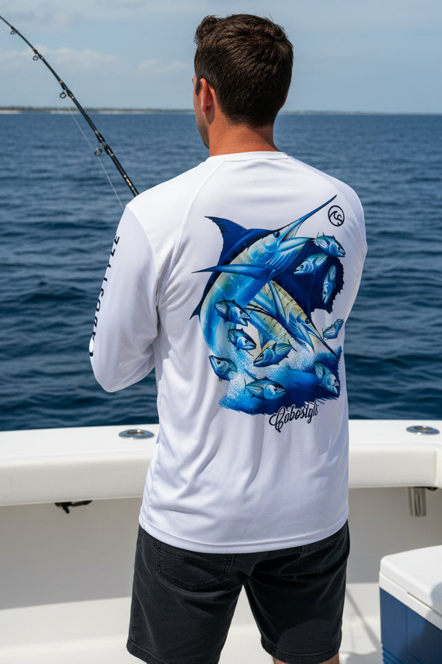 Rashguard Born in Cabo protección solar surf pesca playa Los Cabos Cabostyle