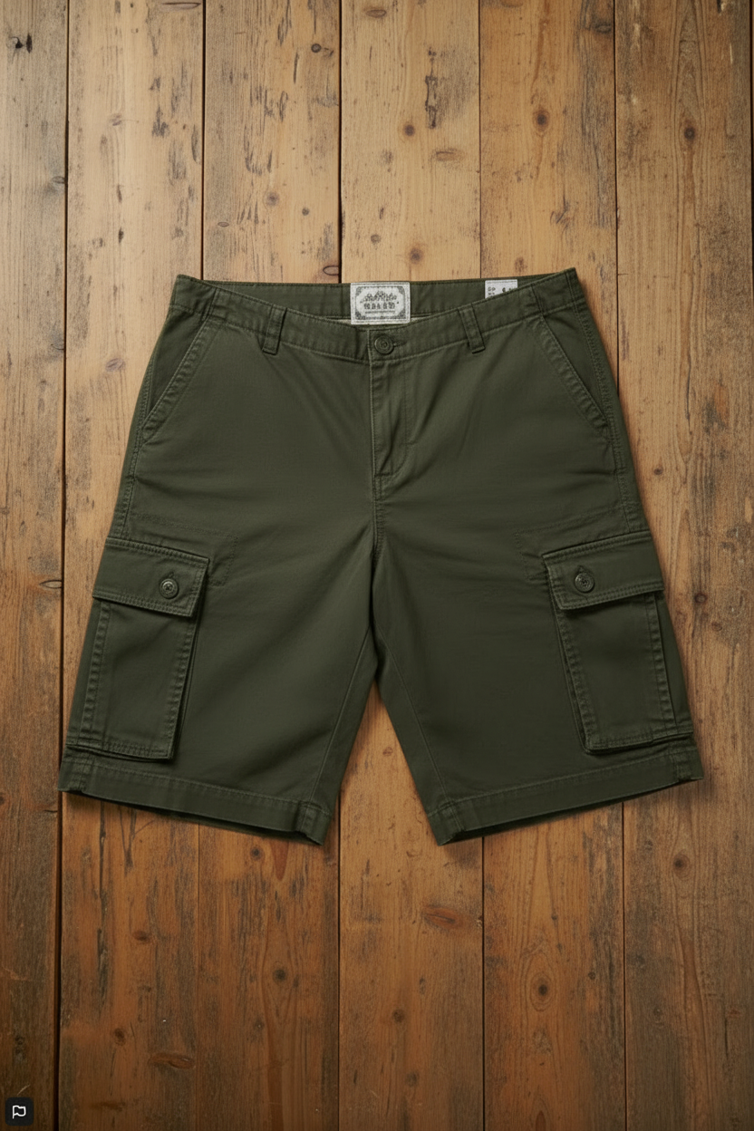 Bermuda cargo ZIPPERS olivo para hombre de estilo casual y funcional