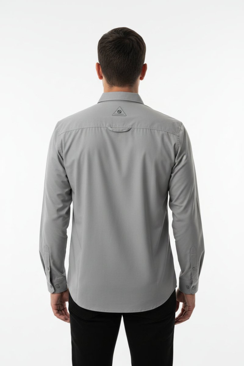 Camisa OCEAN Relax Fit | Pesca y Protección Solar | Gris Manga Corta - Cabostyle Store