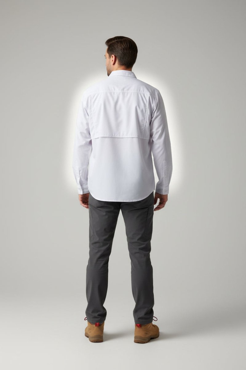 Camisa TERRAIN Relax Fit | Pesca y Protección Solar | Blanca - Cabostyle Store
