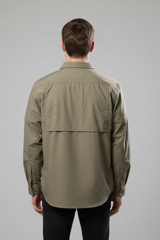 Camisa TERRAIN Relax Fit | Pesca y Protección Solar | Taupe - Cabostyle Store