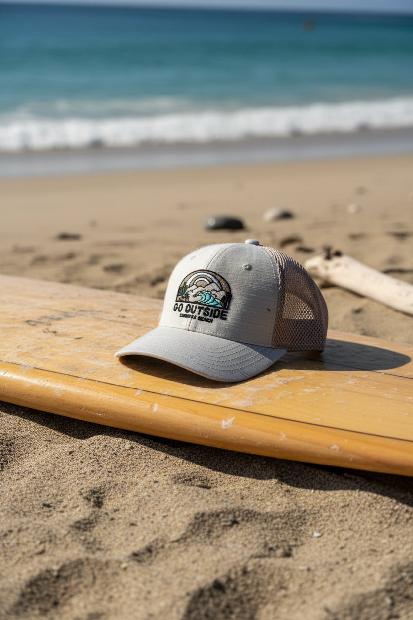 Gorra arena Go Outside outdoor aventura Los Cabos Cabostyle