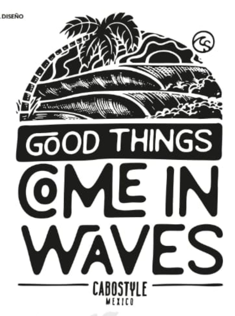 Playera Blanca COME IN WAVES 100% Algodón | Cabostyle - Cabostyle Store