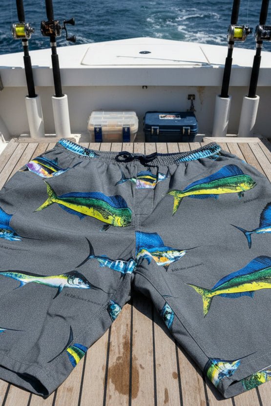 Short Resorte 18" MARLIN Blanco y Gris | Cabostyle - Cabostyle Store