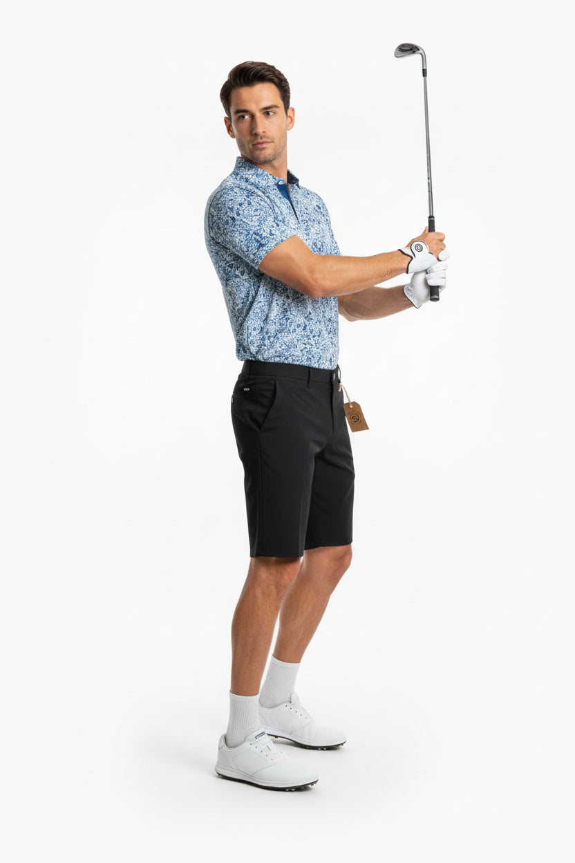 Short de golf negro Flex Fit hombre campo Los Cabos Cabostyle