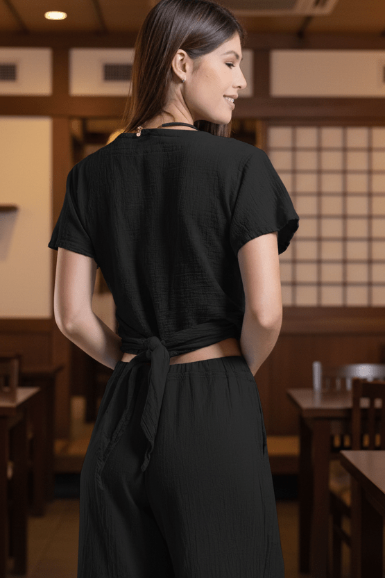 Top SOLARIS en Manta Color Black Night para Dama | Only Cabo® - Cabostyle Store